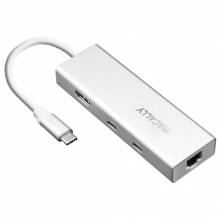 [UCDOCK] Macally Aluminium USB-C multiport hub - silver