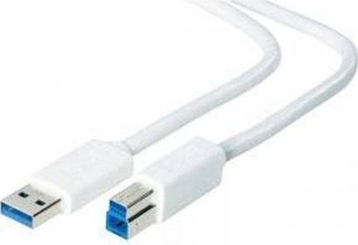 [320-00021] USB 3.0 Cable Type A / Type B - M/M - 1,8 m - White